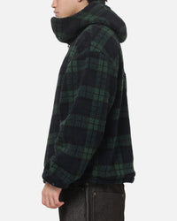 Carre Sherpa Hooded Jumper Tartan Plaid