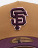 New Era San Francisco Giants 'Rustic Rose' 9FORTY A-Frame Trucker Snapback Wheat
