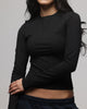 American Thrift Women's Fitted Long Sleeve T-Shirt Black