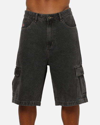 X-Large Baggy Cargo Denim 91 Shorts Washed Black