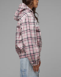 Loiter Racer Work Jacket Pink Plaid