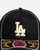 New Era Los Angeles Dodgers 'Rose Visor' 9FORTY A-Frame Trucker Snapback Black/Rose