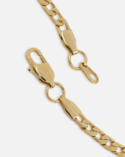 Saint Morta 4.3mm Smooth Cut Cuban Chain Gold
