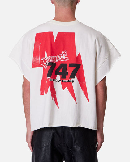 MNML Grim Cutoff Muscle T-Shirt Off White