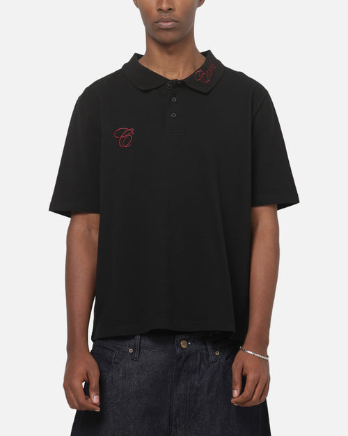 Carre Common Polo Solid Black