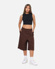 Carre Heritage Pleated Shorts Brown