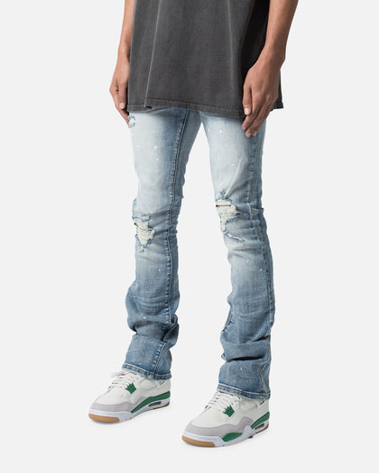 MNML X598 Pond Skinny Flare Denim Jeans Blue