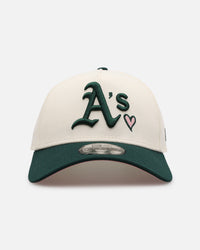 New Era Oakland Athletics 'Pink Satin Hearts Green' 9FORTY A-Frame Snapback Chrome/Dark Green