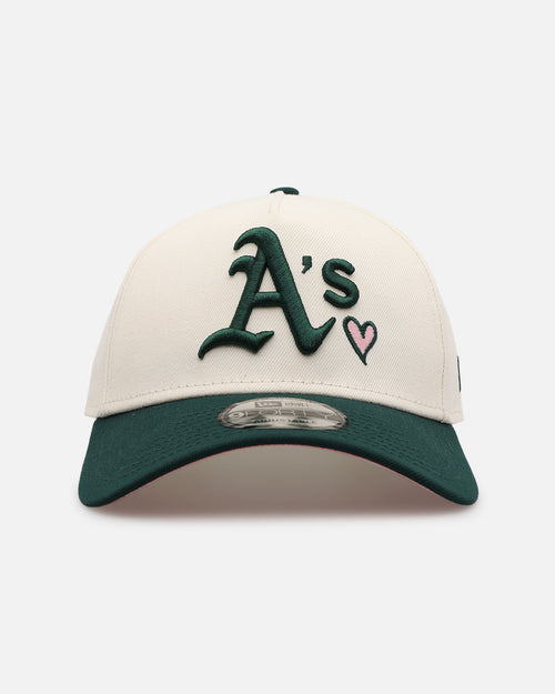New Era Oakland Athletics 'Pink Satin Hearts Green' 9FORTY A-Frame Snapback Chrome/Dark Green