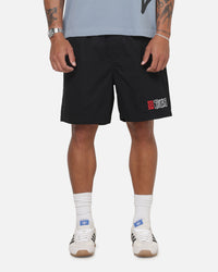 S Double Timeless Poplin Volley Beach Shorts Black