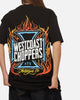 West Coast Choppers Skew Logo Flames T-Shirt Black