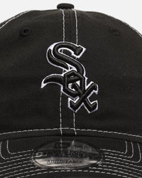 New Era Chicago White Sox 'Contrast Stitch' 9TWENTY Strapback Official Team Colour