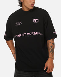 Saint Morta Speed Racing Boxy T-Shirt Black/Pink