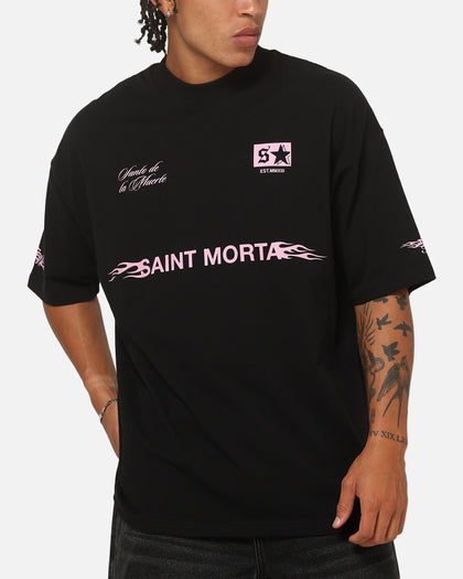 Saint Morta Speed Racing Boxy T-Shirt Black/Pink