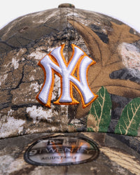 New Era New York Yankees 'Real Tree Distressed' 9TWENTY Trucker Snapback Camo/Orange