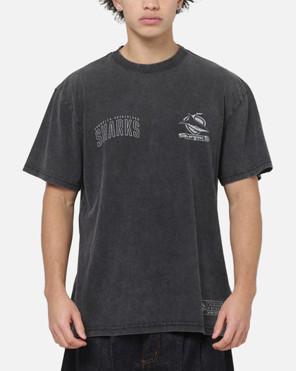 Bleacher Athletic Cronulla Sharks NRL Attrition Washed T-Shirt Black