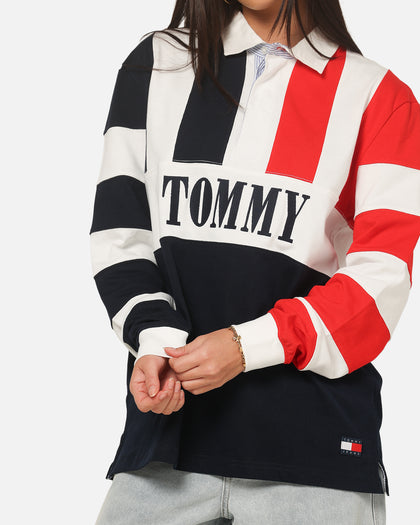Tommy Jeans Relaxed Archive Rugby Shirt Navy