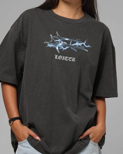 Loiter Frontier T-Shirt Black Wash
