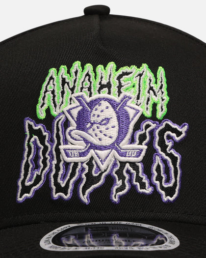 New Era Anaheim Ducks 'Spooky Script' 9FORTY A-Frame Snapback Black/Green/Purple