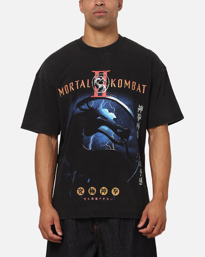73Studio X Mortal Kombat 2 Vintage T-Shirt Black Acidwash