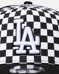 New Era Los Angeles Dodgers 'Checker Trucker' 9FORTY A-Frame Trucker Snapback White