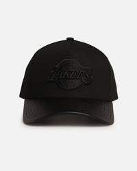 New Era Los Angeles Lakers 'Canvas Leather' 9FORTY A-Frame Snapback Black