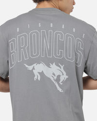 Bleacher Athletic Brisbane Broncos NRL Attrition Solid T-Shirt Grey