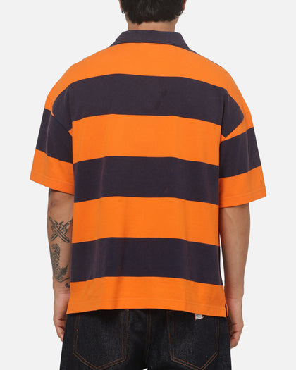 Mitchell & Ness New York Knicks Striped Polo T-Shirt Navy