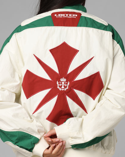 Loiter Club Classic Track Jacket White/Green