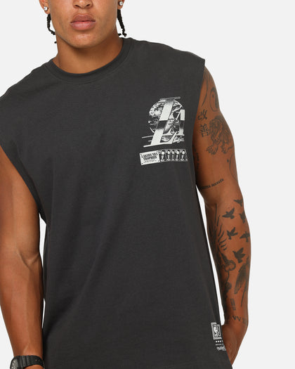 Mitchell & Ness Los Angeles Lakers LA Champ Chrome Muscle T-Shirt Washed Black