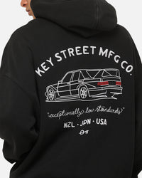 Key Street Low Standards Hoodie Black Acidwash