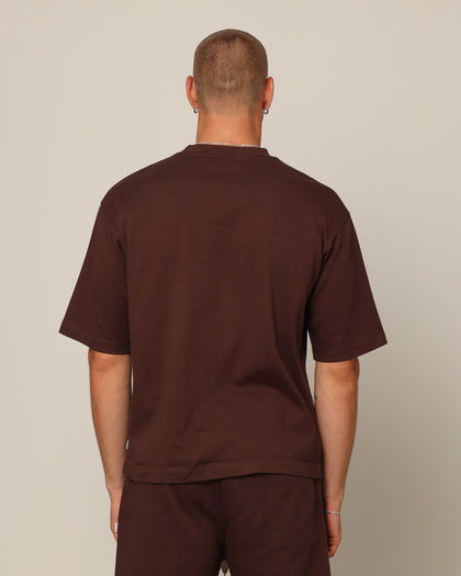 Carré Blanc Boxy T-Shirt Brown