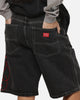 Worship Scripted Big Dawg Jean Shorts Used Black