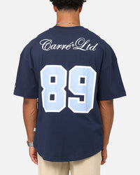 Carre Hitta Grid Iron T-Shirt Navy/Light Blue