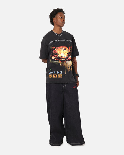 73Studio X Halo Halo 2 Masterchief Vintage T-Shirt Black Acidwash