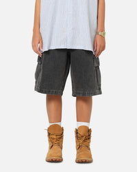 X-Large Baggy Cargo Denim 91 Shorts Washed Black