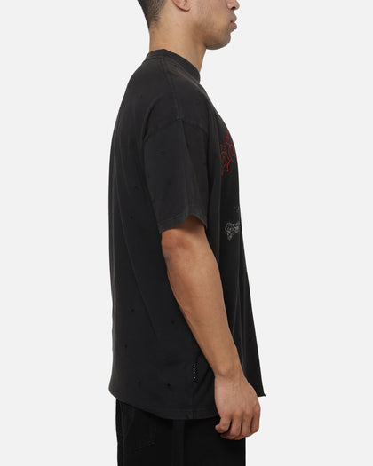 Saint Morta Graves Boxy T-Shirt Washed Black