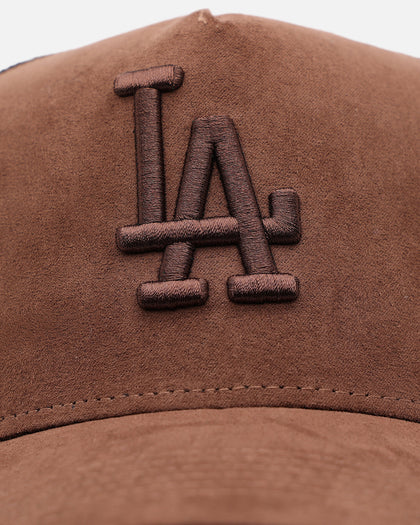 47 Brand Los Angeles Dodgers 'Tonal Suede' '47 Offside Trucker Snapback Chocolate