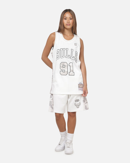 Mitchell & Ness Chicago Bulls Dennis Rodman #91 Snow Camo Energy Swingman Jersey Vintage White