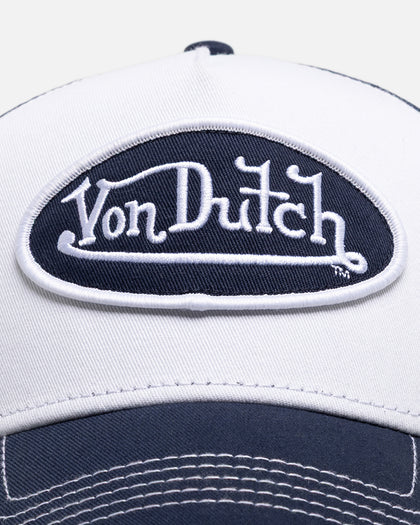 Von Dutch Navy & White Trucker Snapback Dark Navy