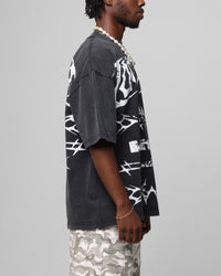 Loiter Metal Stacked Vintage T-Shirt Vintage Black