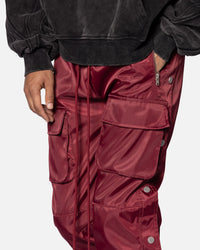 MNML Snap Front Cargo Pants Red
