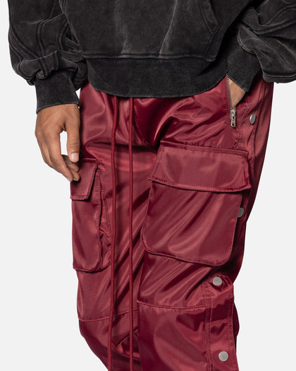 MNML Snap Front Cargo Pants Red