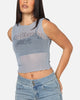 Ed Hardy Women's Revenge Mesh Top Blue
