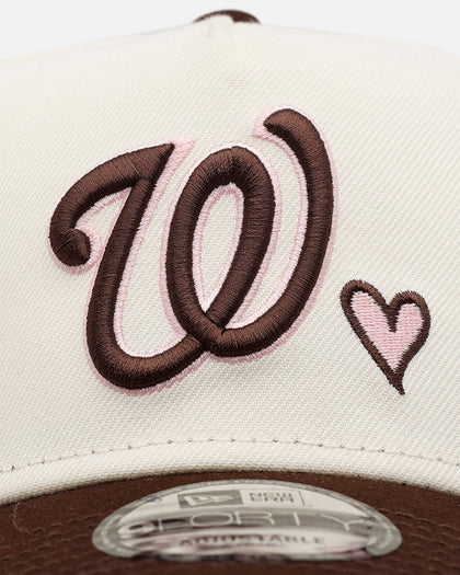 New Era Washington Nationals 'Pink Satin Hearts Walnut' 9FORTY A-Frame Snapback Chrome/Walnut