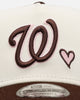 New Era Washington Nationals 'Pink Satin Hearts Walnut' 9FORTY A-Frame Snapback Chrome/Walnut