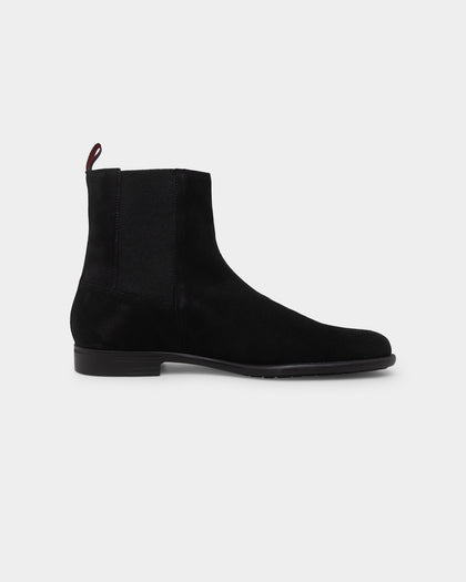 Hugo Boss Kyron Chelsea Suede Boots Black