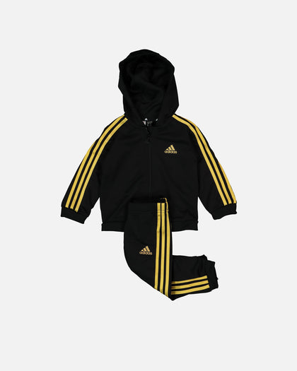 Adidas Infants' Essentials Shiny Hooded Track Suit Black/Black