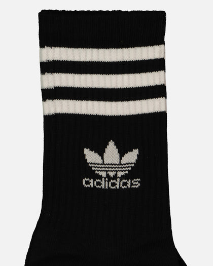 Adidas Solid Crew Socks 3 Pack Black