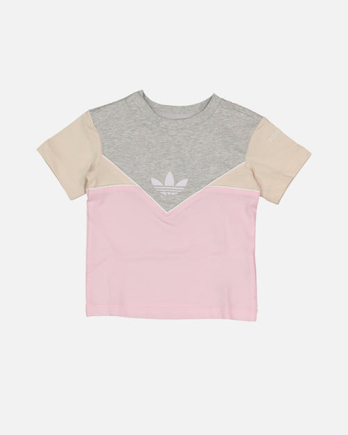 Adidas Infants' Adicolour Shorts and T-Shirt Set Clear Pink